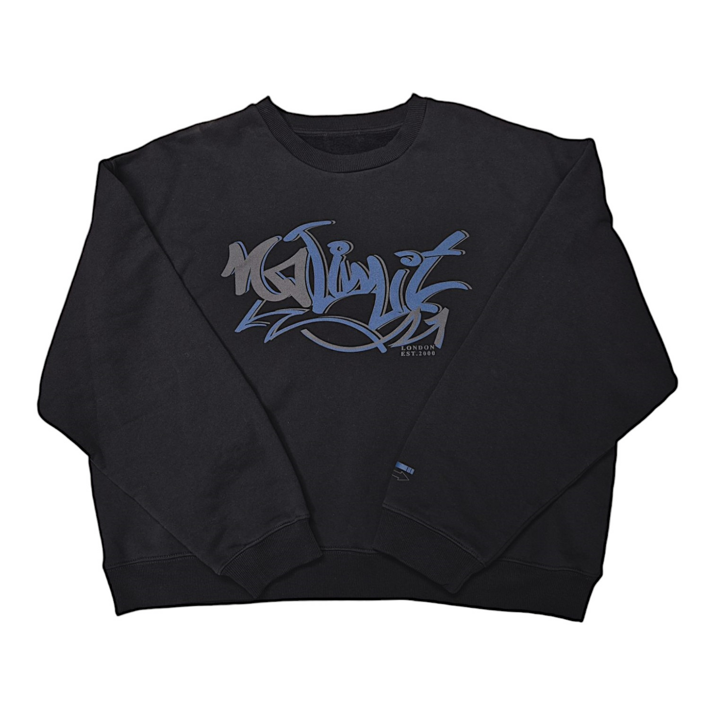 Black Sweatshirt Electric Blue No Limit Graffiti Logo