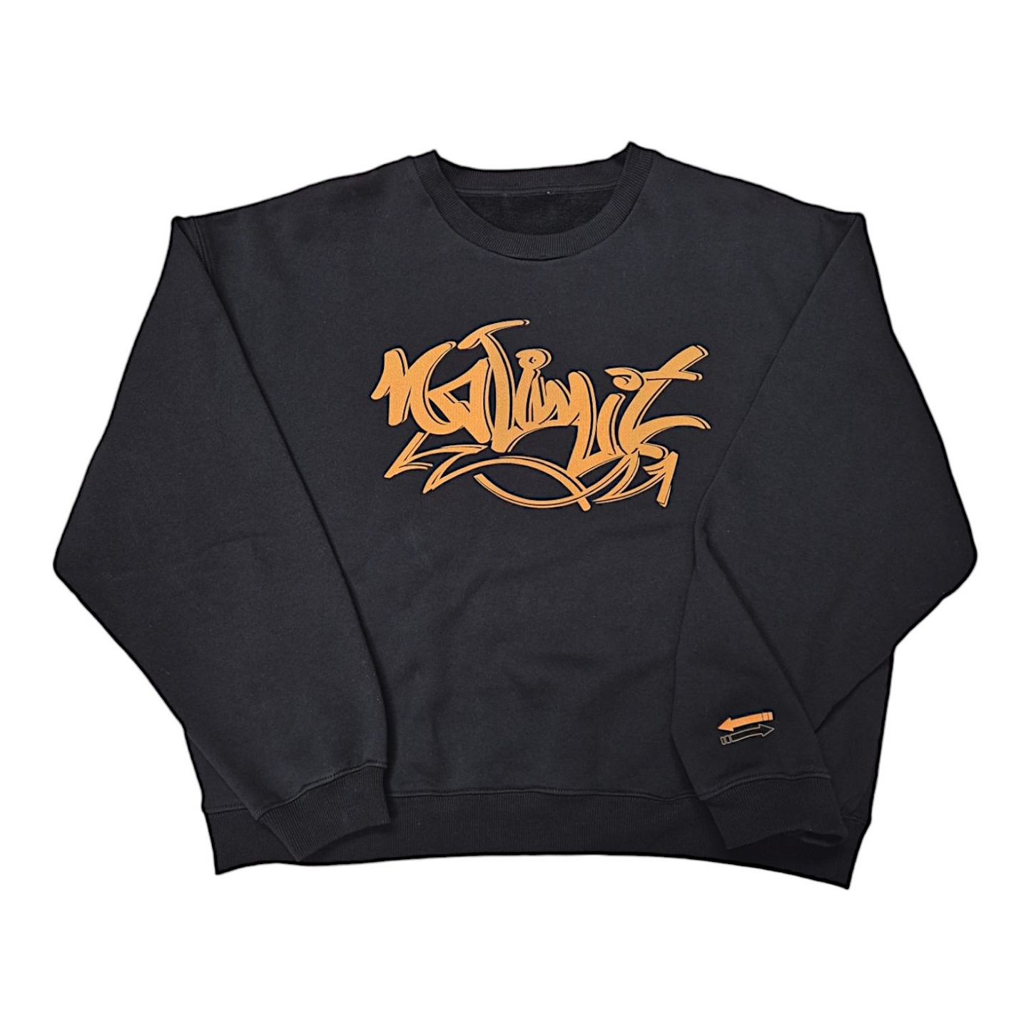 Black Sweatshirt Orange Graffiti No Limit Logo