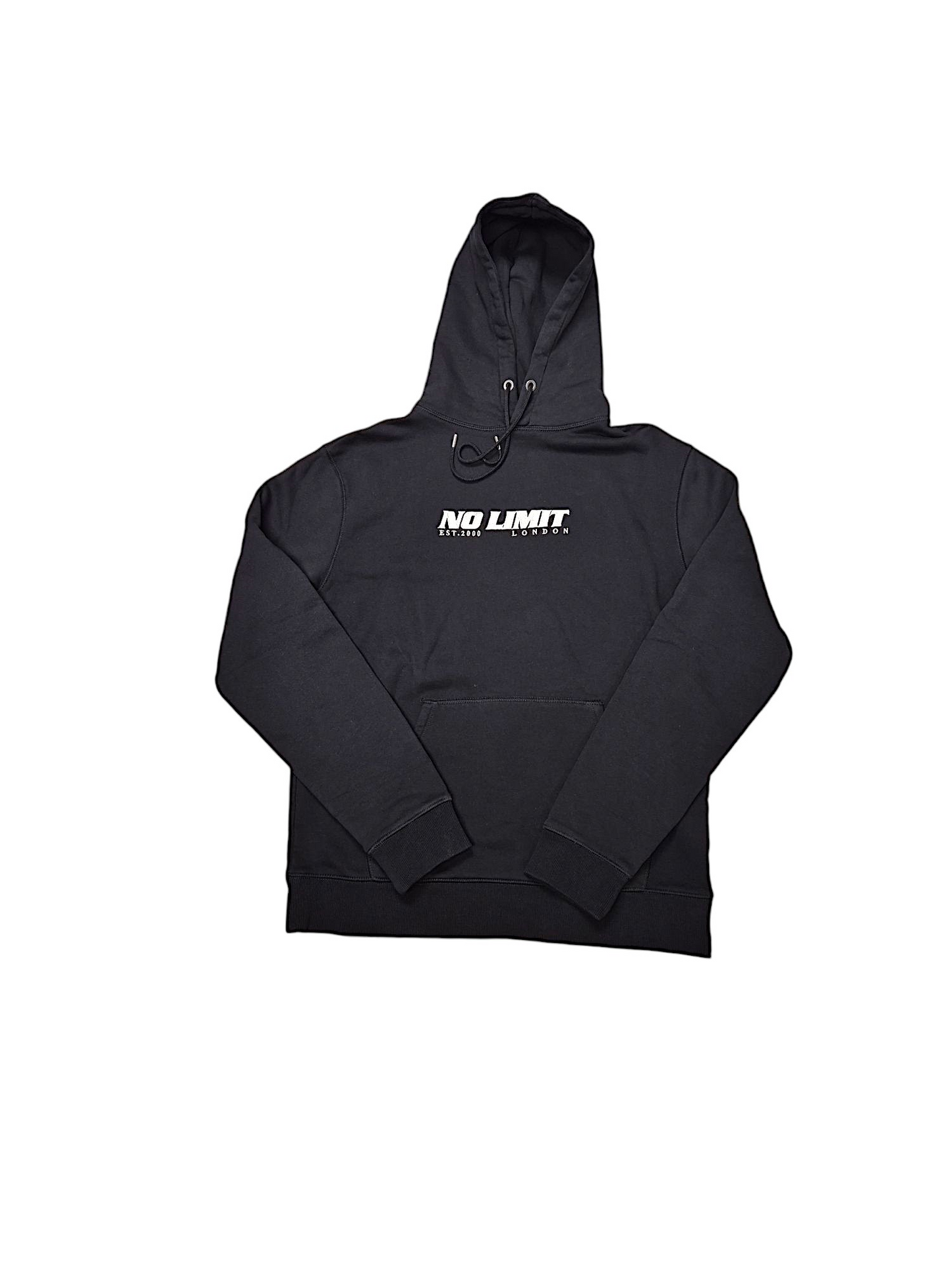 Black hoodie Essential No Limit Logo Chest Embroidery