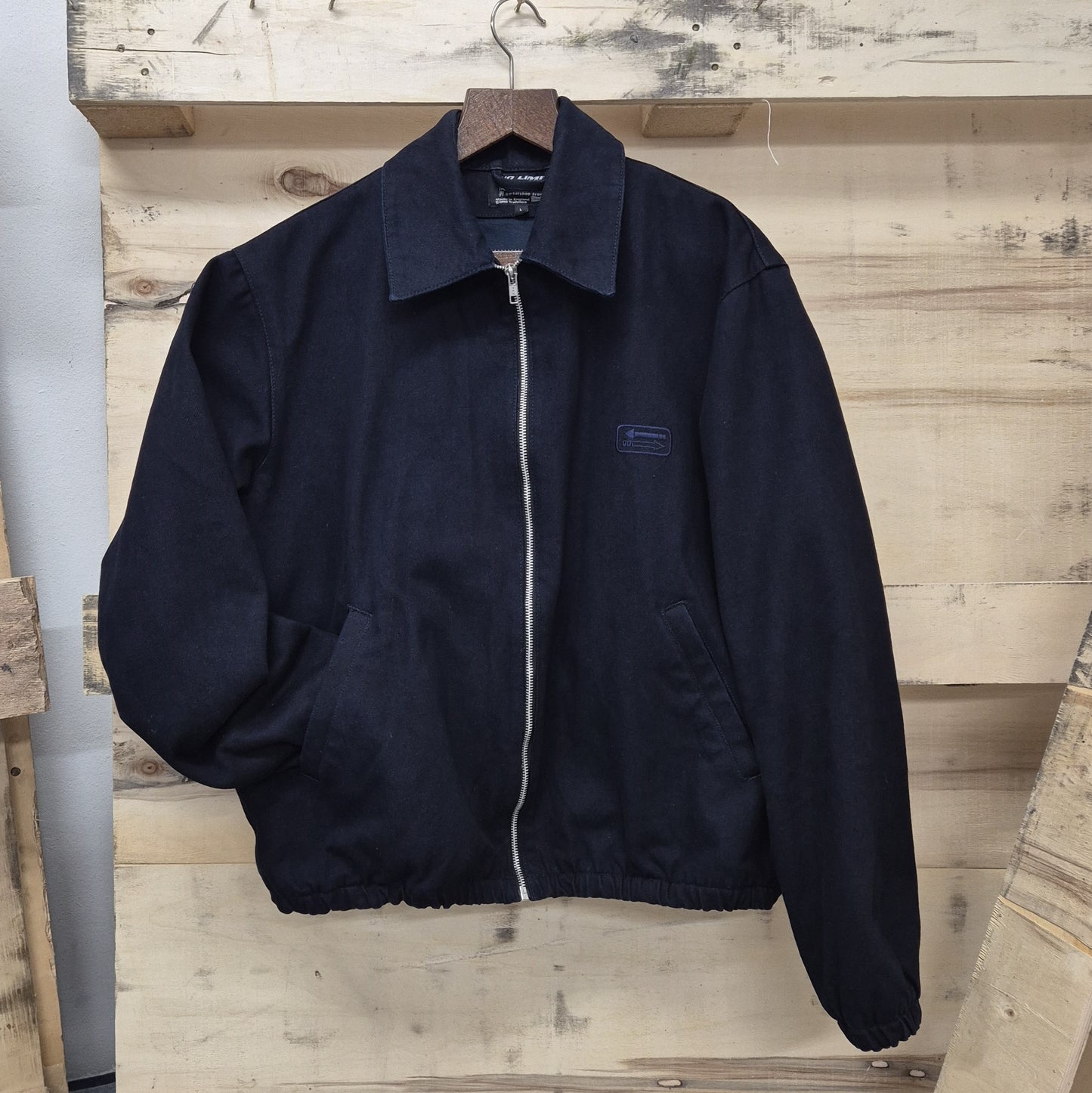 Vlootblou Herwinde Heavy Denim Blouson Bomber Volledig Moleskin-gevoerde baadjie