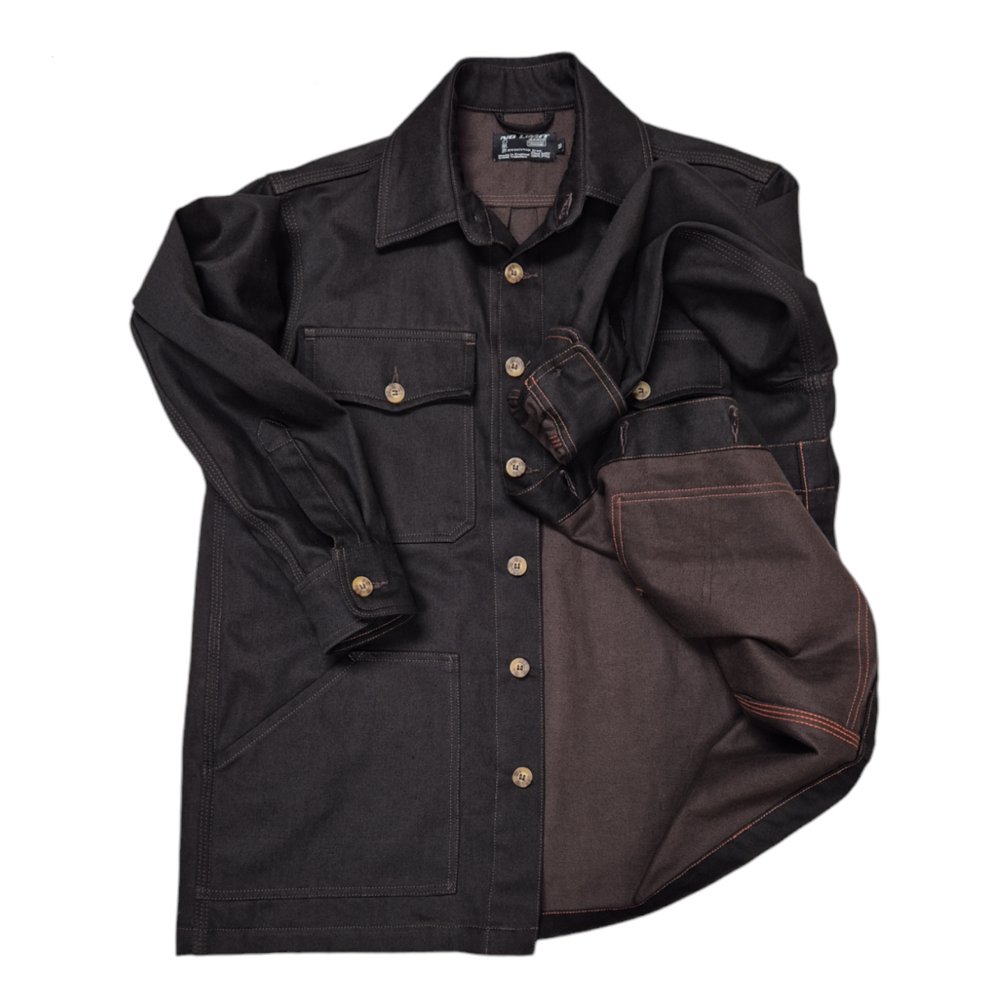 Dark Chocolate Brown Over Denim button Shirt