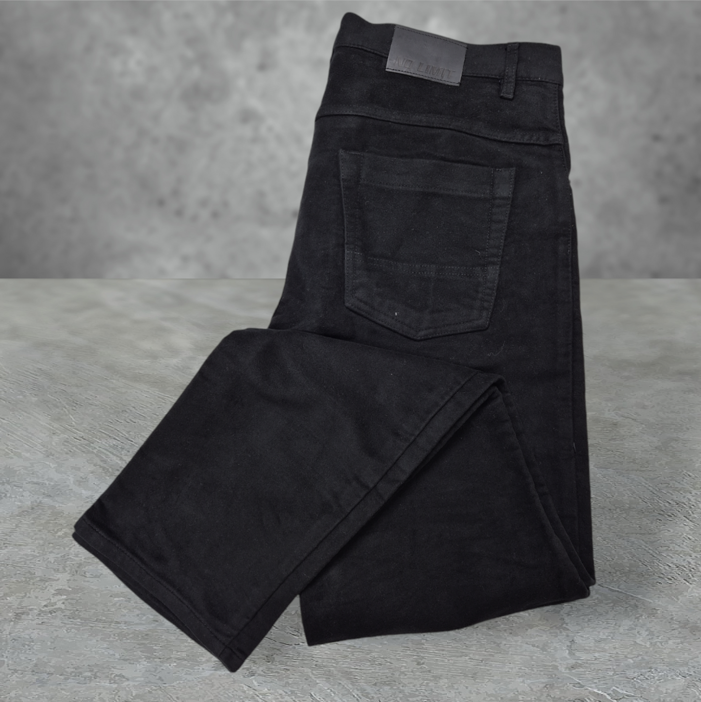 Black Moleskin Relaxed Comfort Fit Jeans