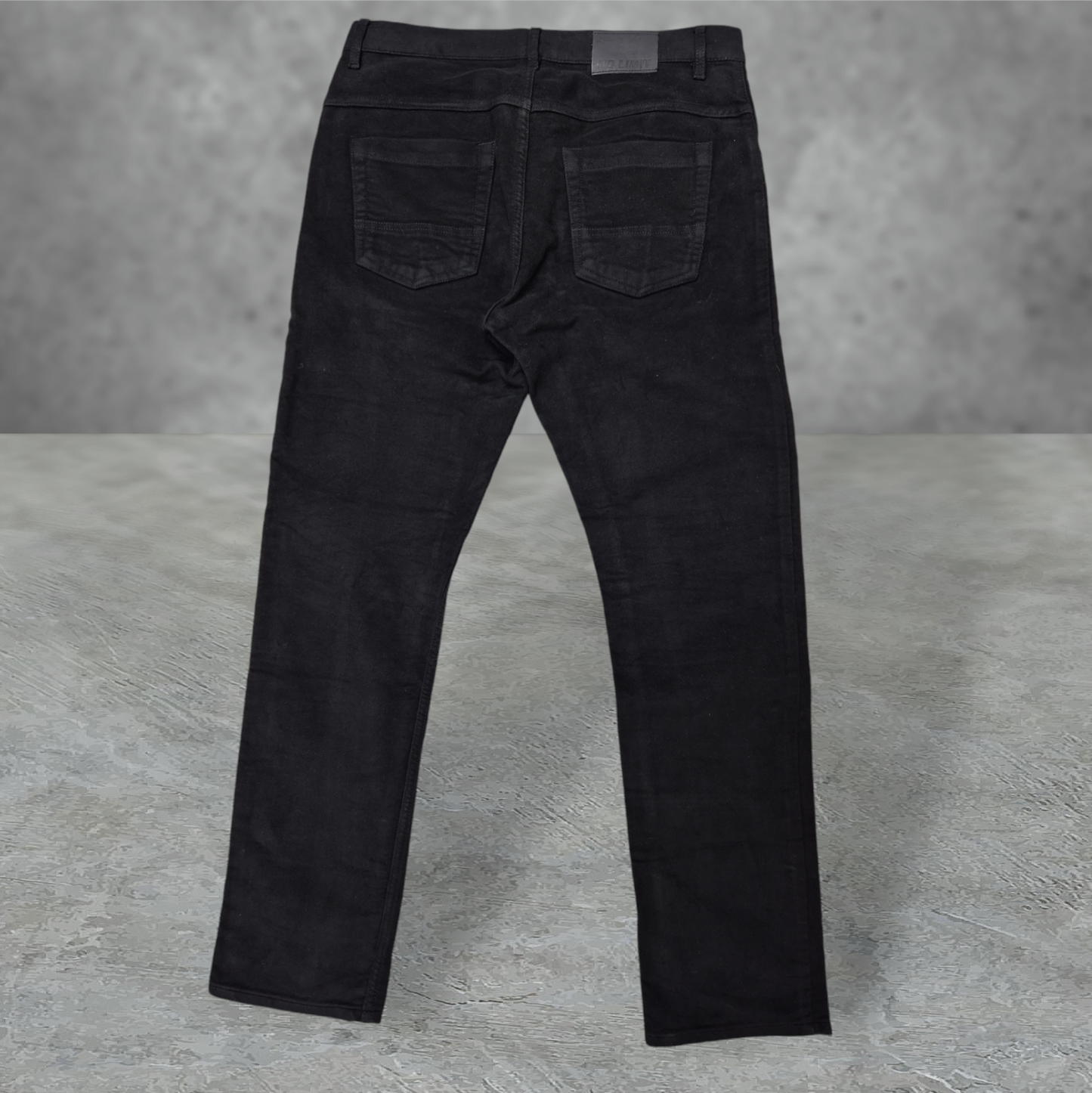 Black Moleskin Relaxed Comfort Fit Jeans