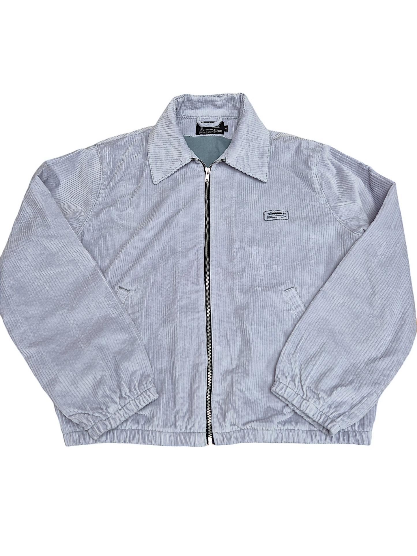 Sky blue Jumbo Cord Blouson Bomber Jacket