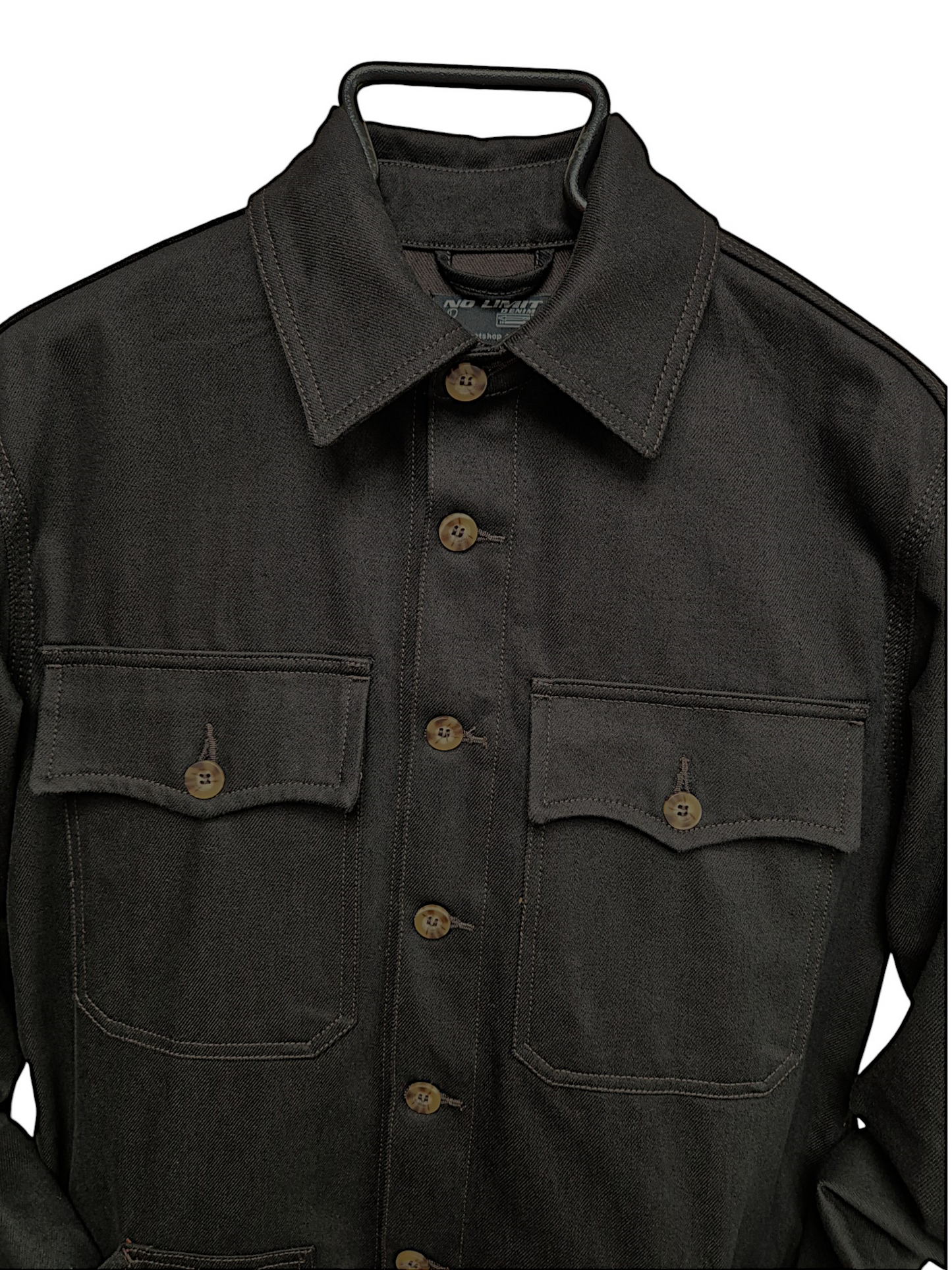 Dark Chocolate Brown Over Denim button Shirt