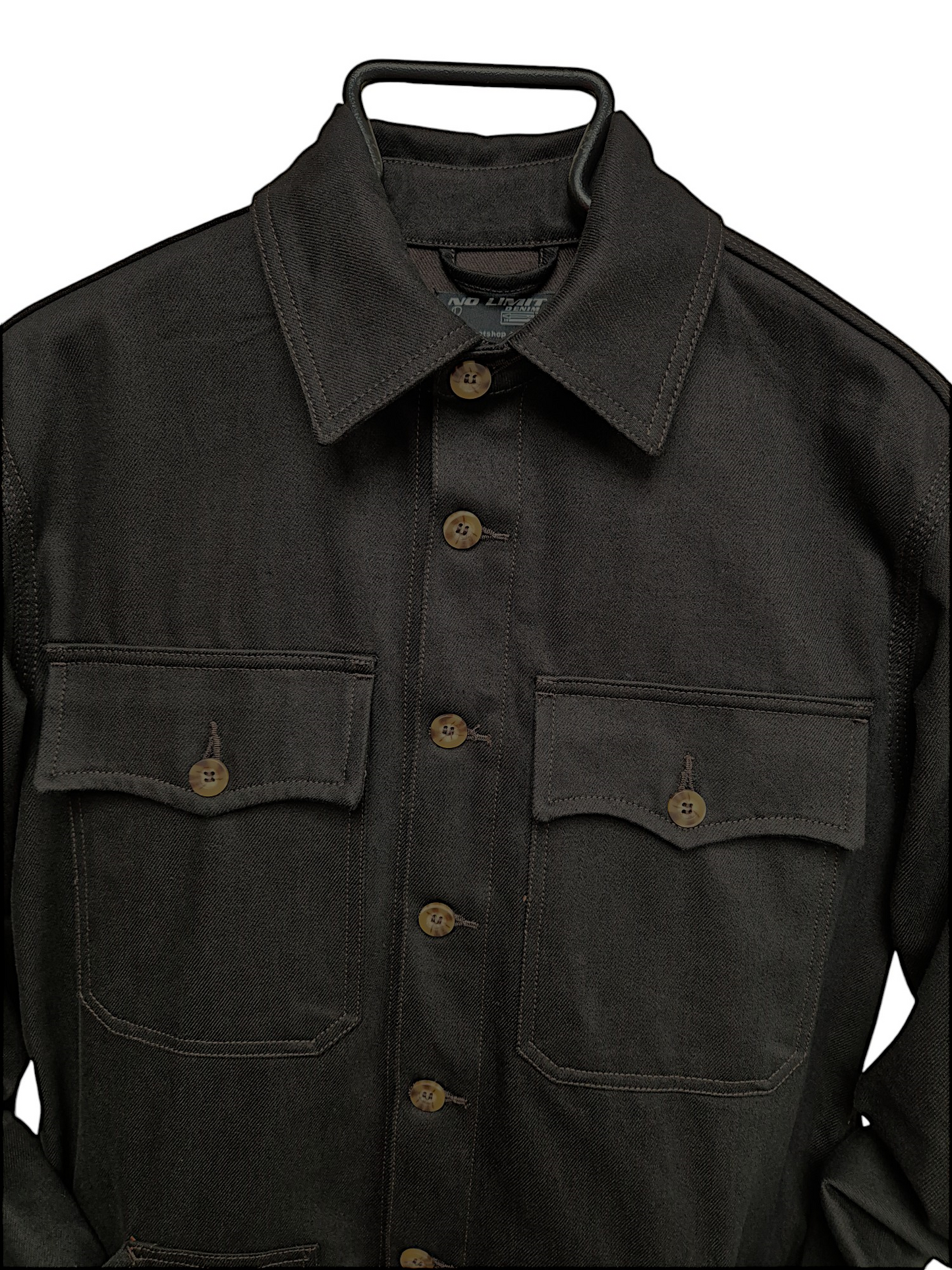 Dark Chocolate Brown Over Denim button Shirt